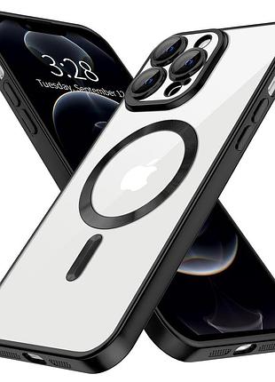 Чохол fiji chrome для apple iphone 13 pro max з magsafe та захистом камер матовий titanium black