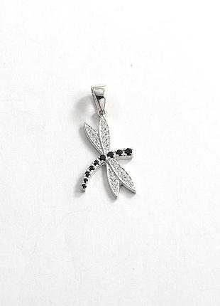 Кулон стрекоза зі срібла 925 проби, магазин myuvelir
