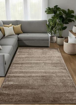 Ковер бежевый 2.5 х 3.5 м с коротким ворсом espresso beige / beige 00000a
