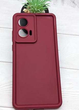 Уценка !!!! чехол shock case для motorola edge 50 fusion бампер силиконовый бордовый (уценка)