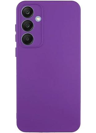 Чехол tpu getman liquid silk full camera для samsung galaxy s24 фиолетовый / purple
