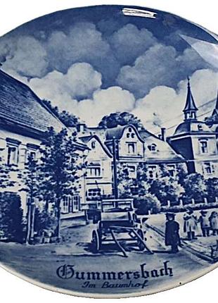 Б/у тарілка настінна schwab-sammelteller "gummersbach im baumhof" 20 см