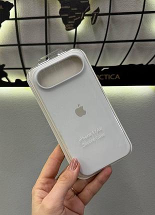 Чехол silicone case с микрофиброй для iphone air,чехол-накладка с микрофиброй для айфон аир (белый)