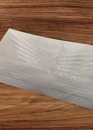 Белый наклейки на мотоцикл бак пластик honda cb 500 наклейки на мотоцикл бак пластик хонда сб