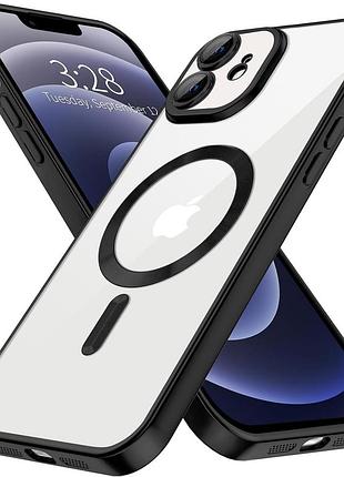 Чехол fiji chrome для apple iphone 11 с magsafe и защитой камер матовый titanium black