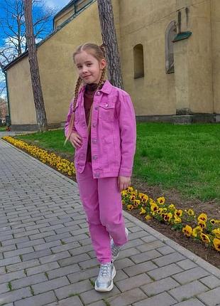 Костюм джинсовый, для девочки,8-9 лет