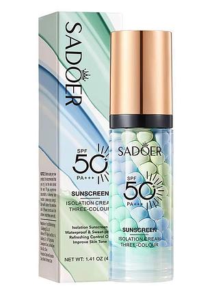 База под макияж sadoer fresh three block blocking cream spf50+ pa+++ 40 г