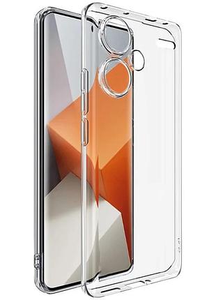 Tpu чехол epic transparent 1,5mm full camera для xiaomi redmi note 13 pro+ бесцветный (прозрачный)
