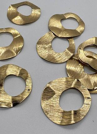 Металлические (латунь) декоративные элементы, цвет золото, размер диаметр 32 мм