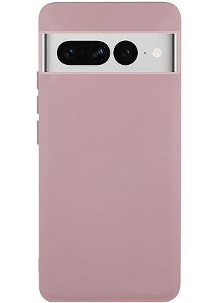 Чехол tpu getman liquid silk для google pixel 7 pro розовый / pink sand