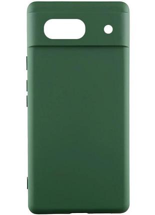 Чохол tpu getman liquid silk full camera для google pixel 6 зелений / dark green
