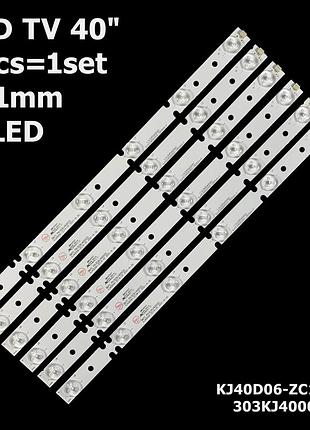 Led підсвітка tv 40" inch 6-led 371mm kj40d06-zc14f-01 kj40d06-zc14-01 1.14.zhfd400001 303kj400032 6шт.