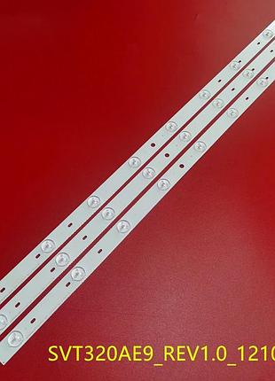 Led підсвітка toshiba 32" 8-led 627mm svt320ae9_rev1.0_121012 32p1400 32l2333dg 32p2306ev 32p1300 svt320a 1шт.