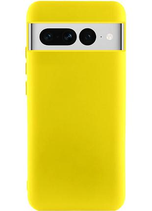 Чохол tpu getman liquid silk для google pixel 7 pro жовтий / flash