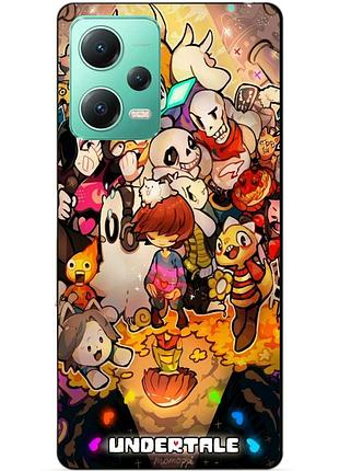 Силиконовый чехол бампер для xiaomi redmi note 12 5g с рисунком андертейл undertale