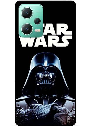 Силиконовый бампер чехол для xiaomi redmi note 12 5g с рисунком star wars звездные войны дарт вейдер