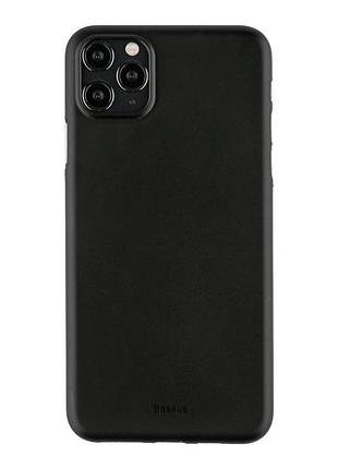 Чехол на iphone 11 pro max чорний прозорий матовий протиударний силіконовий для айфон 11 про макс
