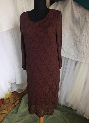 Лот - 2  платья 48р, гипюр и трикотаж.. тянутся. 8
