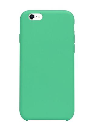 Чехол на iphone 7 / iphone 8 / iphone se (2020) мятный силиконовый матовый с микрофиброй и защитой камеры