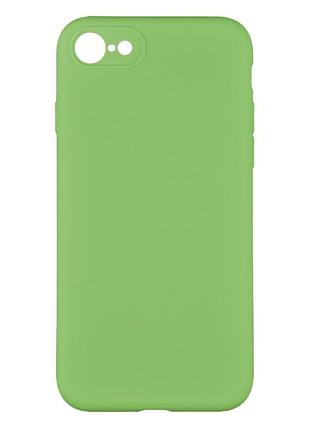 Чехол на iphone 7 / iphone 8 / iphone se 2020 мятный силиконовый матовый с защитой камеры для айфон 7/8/se2