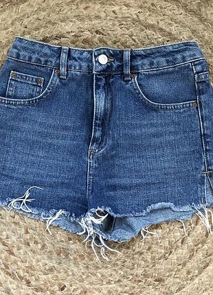 Жіночі джинсові шорти мом сині topshop moto mom m 38