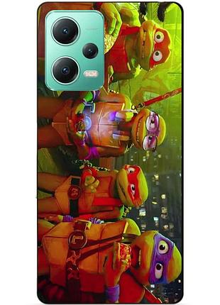 Силиконовый чехол бампер для xiaomi redmi note 12 5g черепашки ниндзя