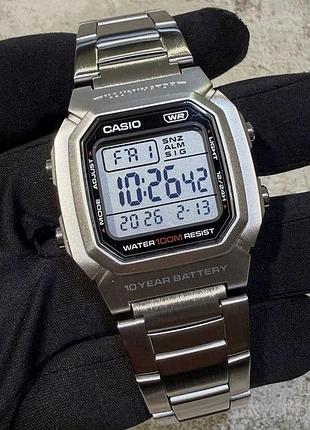 Годинник чоловічий casio w-800hd-1a 10 year battery timeless collection casio collection водозахист 100 м з підсвіткою