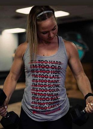 Жіноча майка для фітнесу та кросфіту crossfit (сша)