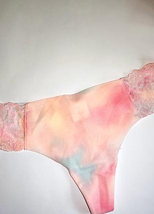 Бесшовные трусики pink victoria’s secret виктория секрет