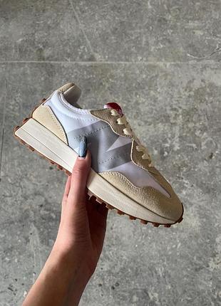 Уцінка кросівки new balance 327 turtle dove white light beige / grey