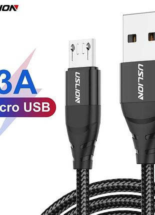 Кабель для быстрой зарядки телефона, смартфона usb - micro usb 1м. зарядный провод шнур microusb микро юсб xc3