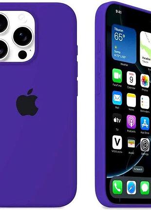 Силиконовый чехол для iphone 12 / 12 pro с закрытым низом фиолетовый purple 34 silicone case (бампер)