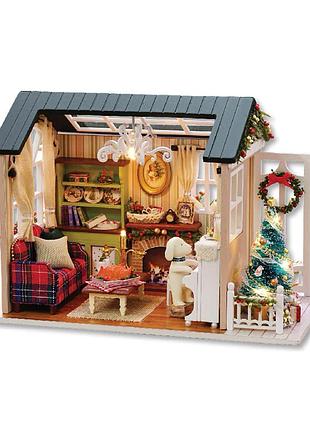 Ляльковий будинок-конструктор diy cute room 809-a час відпочинку 3d румбокс з освітленням
