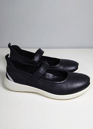 Туфлі, сліпони ecco soft 5 mary jane women's leather black 38 р. оригінал