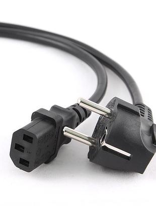 Кабель живлення системного блоку gembird pc-186-vde-3m (чорний, 3м) cablexpert