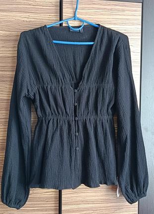Трендова блуза asos чорна xs (eu 32)