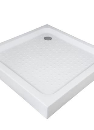 Поддон veronis pd-100-s 100×100×15 см, акриловый, с сифоном и ножками