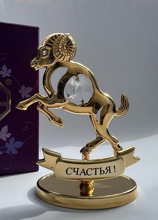 Фигурка со стразами swarovski барашек овен 8,5 см 1602582