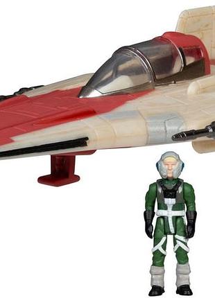 Ігрова колекційна фігурка star wars small vehicle транспорт та фігурка a-wing 7.5см
