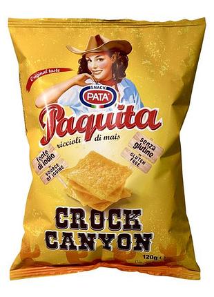Чипсы кукурузные pata классические с солью paquita di mais crock canyon, 120 г