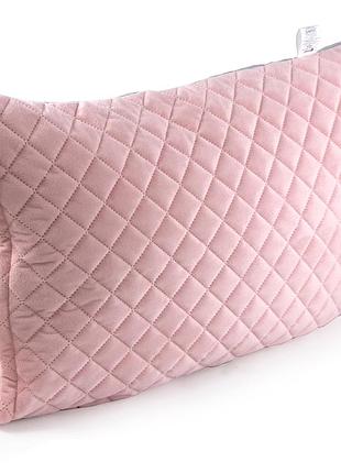 Декоративный чехол на подушку velour 50х70 см pink and gray ромб
