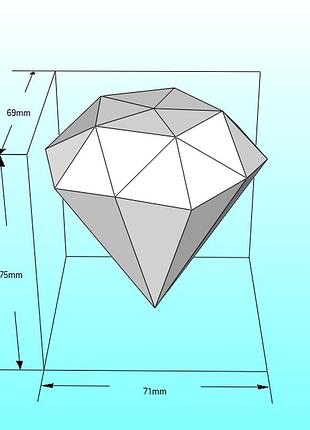 Paperkhan конструктор из картона брилиант алмаз 3d фигура papercraft паперкрафт модель пазл оригами набор для творчества подарок