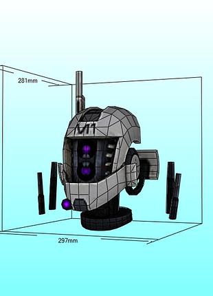 Шлем helmet loki mass effect маска mask конструктор из картона papercraft паперкрафт игровой персонаж