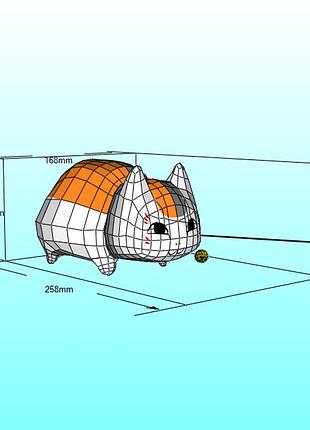 Paperkhan конструктор из картона nyanko фигура котик кошка кот котенок оригами паперкрафт papercraft пазл набор подарок 3d фигура