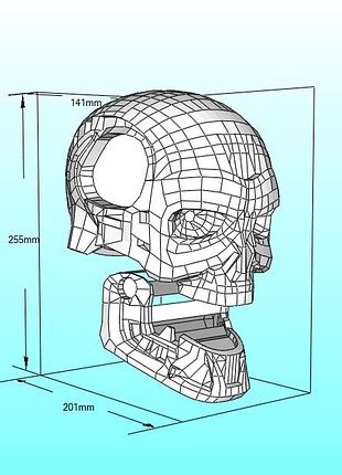 Шлем helmet т-800 термінатор череп голова маска mask конструктор з картону паперкрафт papercraft ігровий персонаж пазл 3д фігура