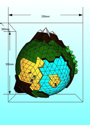Paperkhan конструктор из картона глобус 3d фигура papercraft паперкрафт модель пазл оригами набор для творчества подарок интерьер