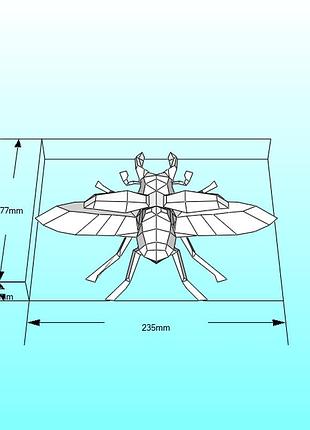 Paperkhan конструктор из картона жук насекомое оригами papercraft 3d фигура развивающий набор антистресс