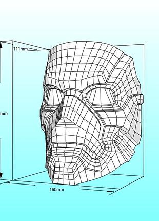 Шлем helmet герой персонаж маска mask конструктор из картона papercraft паперкрафт игровой персонаж