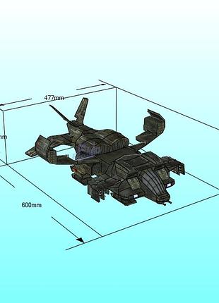 Paperkhan конструктор из картона aliens vs predator dropship 3d фигура character hero персонаж герой паперкрафт оригами papercraft