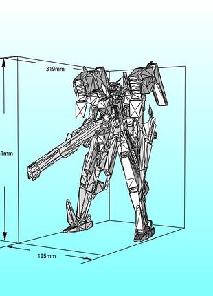 Paperkhan конструктор з картону valhawk srw 3d фігура character hero персонаж герой паперкрафт набір пазл орігамі papercraft
